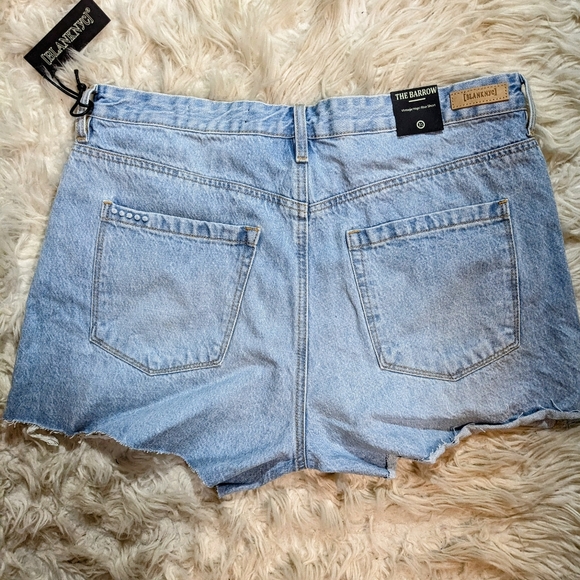 Blank NYC the Barrow Vintage High Rise Denim Shorts Distressed Light Wash Sz 31 - Picture 4 of 5